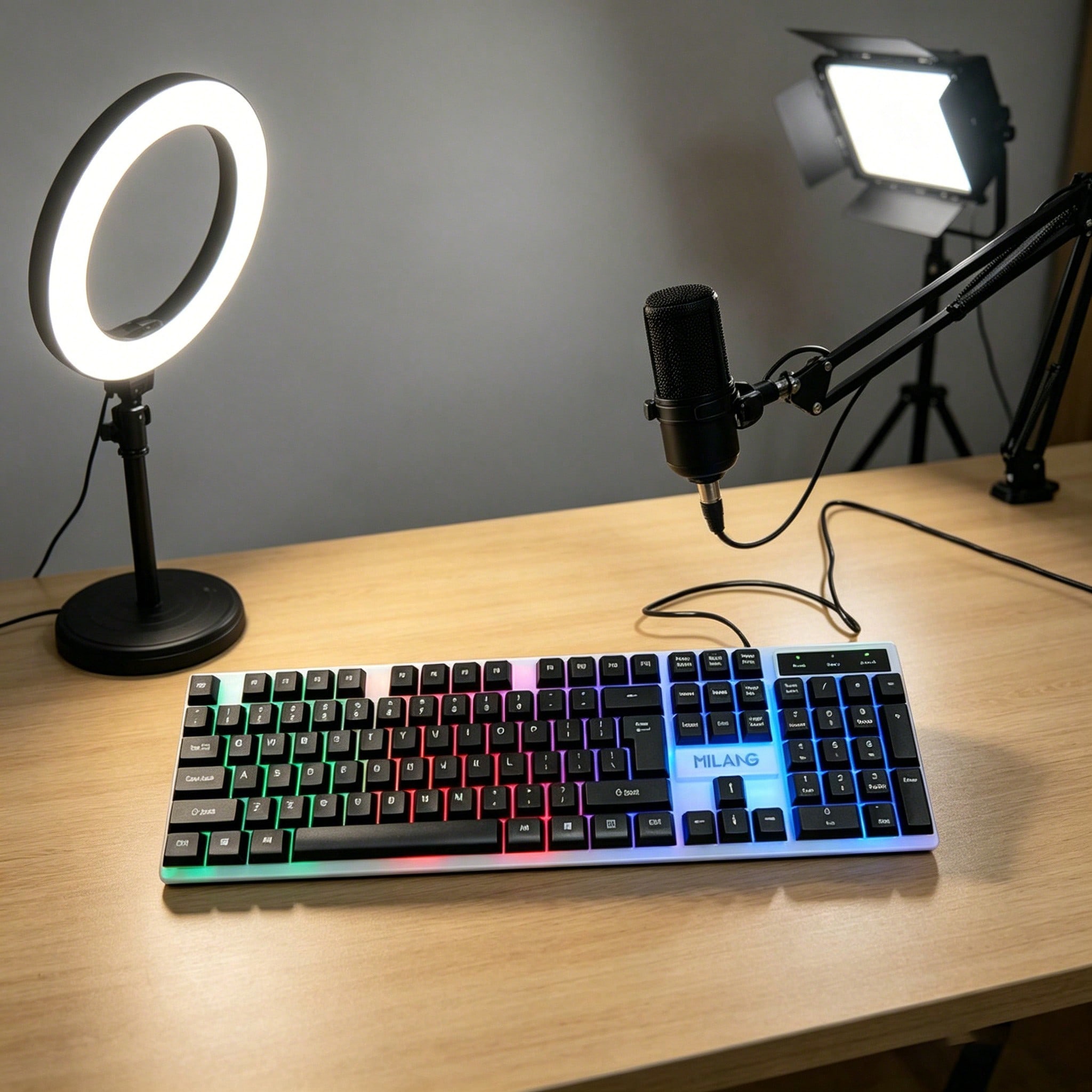 Laptop Accessories Combo Set - 1-teiliges RGB-Gaming-Tastatur- und Maus-Set mit Hintergrundbeleuchtung,