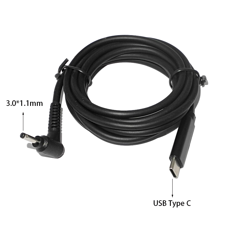 Laptop Lock Cable - USB Typ C zu DC 3,0x1,1mm