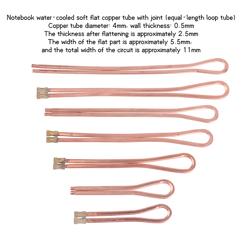 Laptop Accessories Youtube - Laptop-Wasserkühlungs-Zubehör, 4 x 3 Kupfer-Flachschlauch, weich