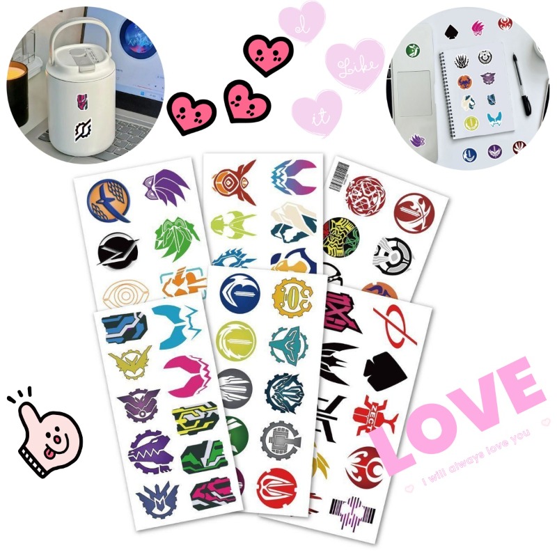 Laptop Accessories Wholesale - 60 Blatt Kamen Rider Logo-Aufkleber, kreative