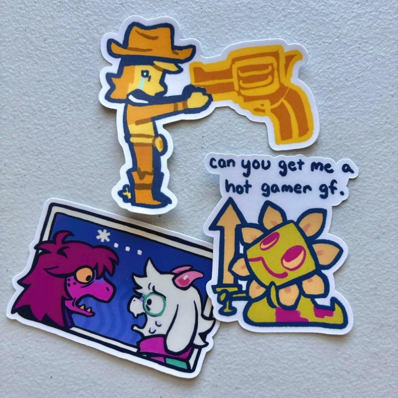 Deltarune Lustige Meme-Aufkleb – Yellow Laptop Accessories Bewertung und Preis