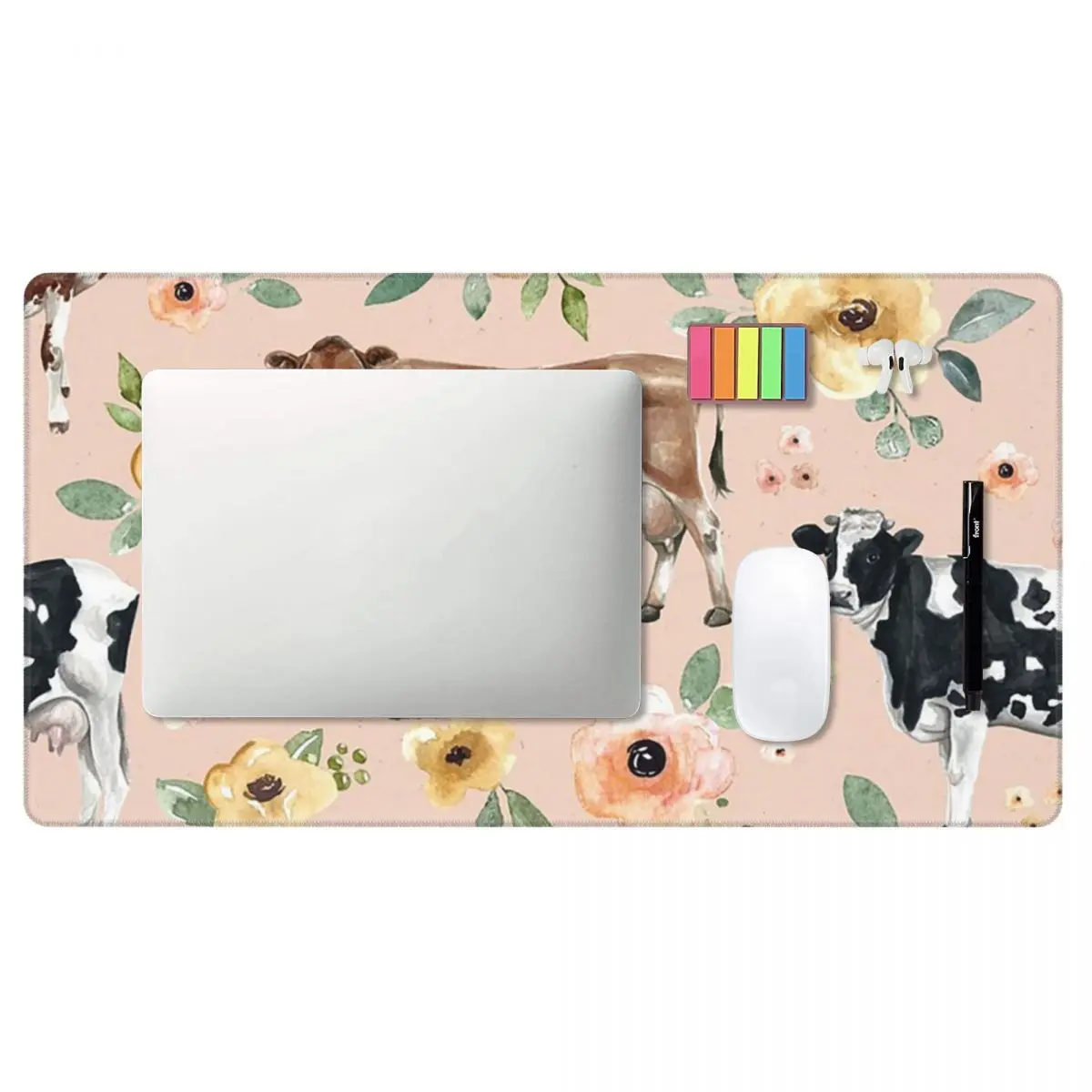 Großes Mauspad mit Kuh- und Bl – Yellow Laptop Accessories Bewertung und Preis