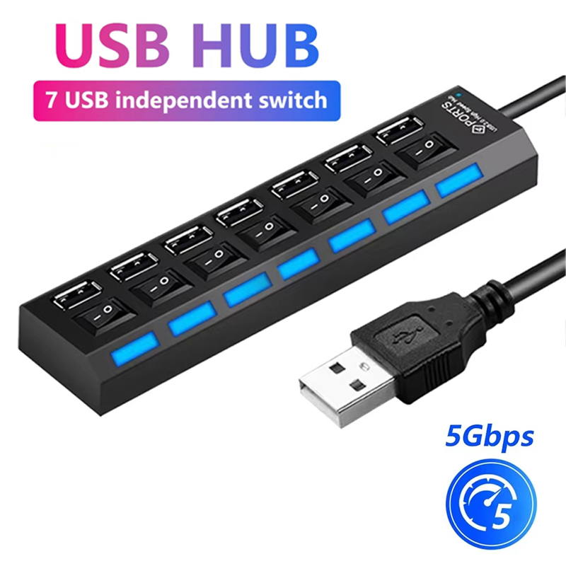 7-Port-USB-2.0-Hub-Splitter fü – Laptop Accessories Wholesale Bewertung und Preis