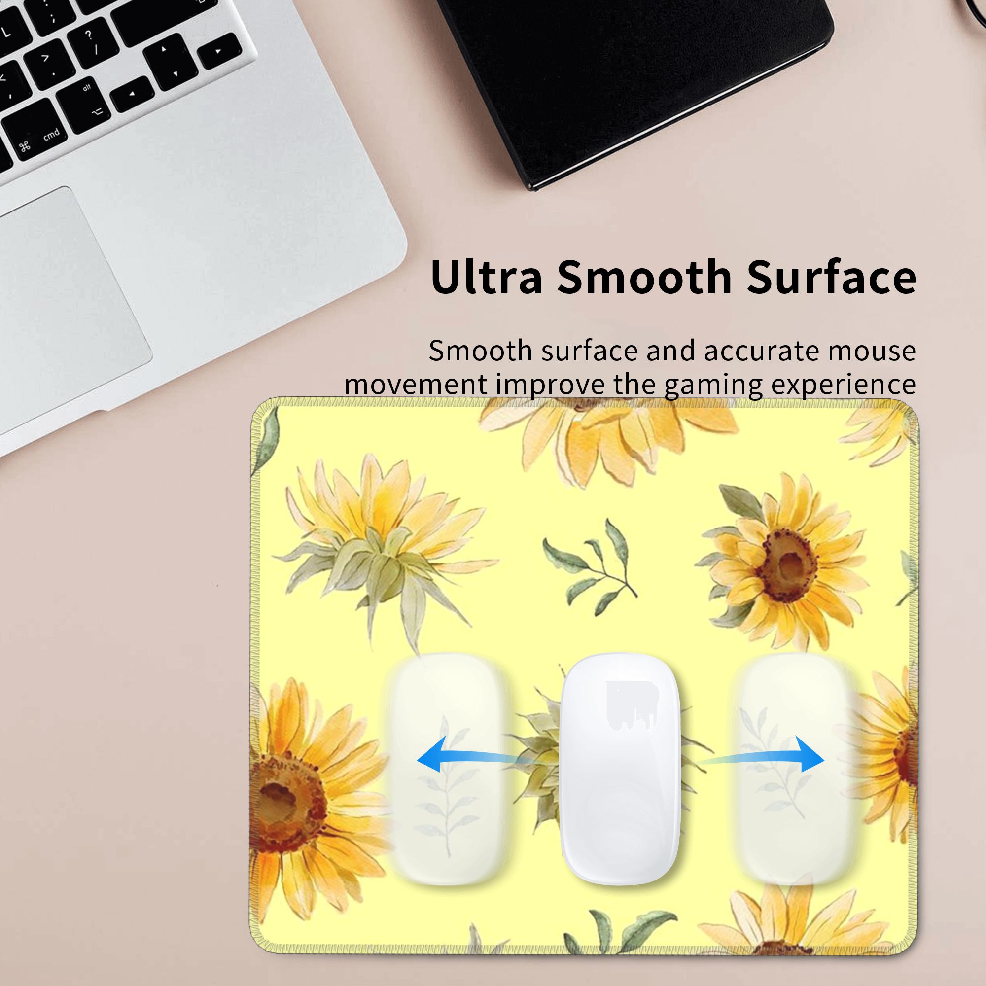 Mauspad mit Sonnenblumenmotiv, – Yellow Laptop Accessories Bewertung und Preis